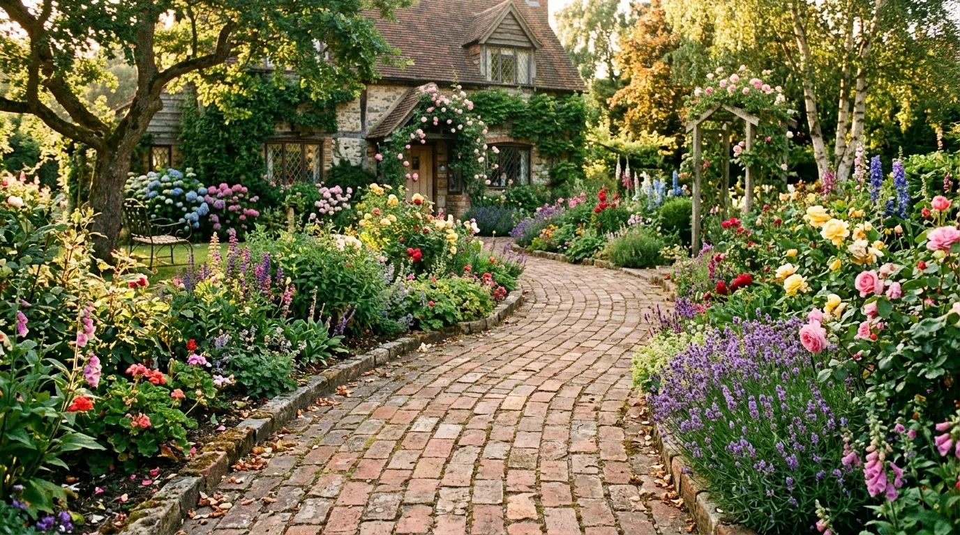 Stone-Edged Walkway Planting